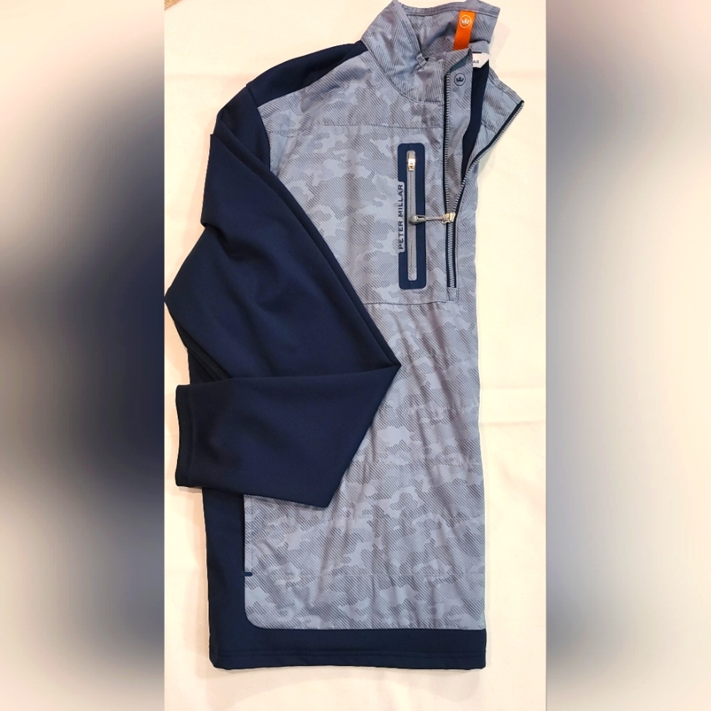 Peter Millar blue XL quarter zip golf pullover